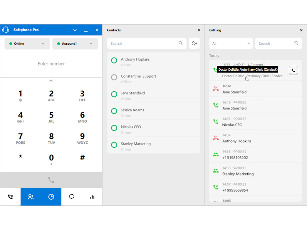 Softphone.Pro feature detail — CRM and Marketing app on the Zendesk Marketplace